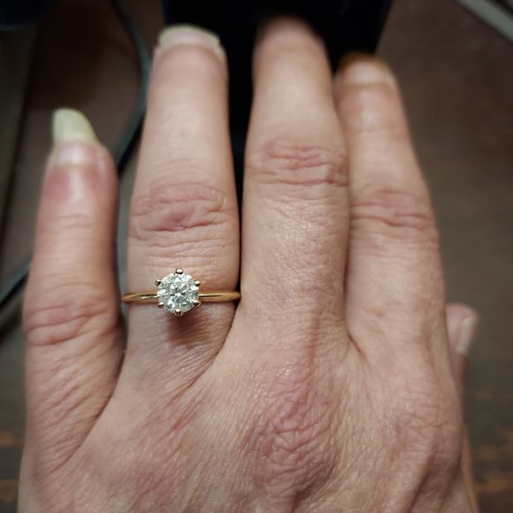 3/4 Carat Brilliant Diamond Solitaire Ring - Picture 2 of 5